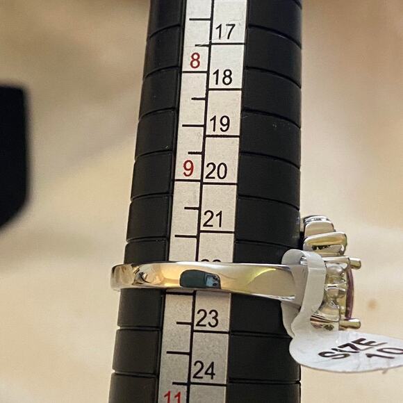 Silver Blue Gemstone Ring  Size 10 - Picture 6 of 7